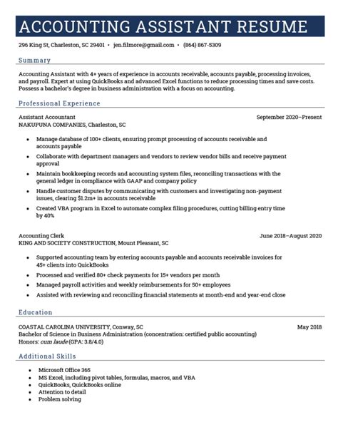 senior accounts assistant resume examples|13 Accounting Assistant Resume Examples for 2024